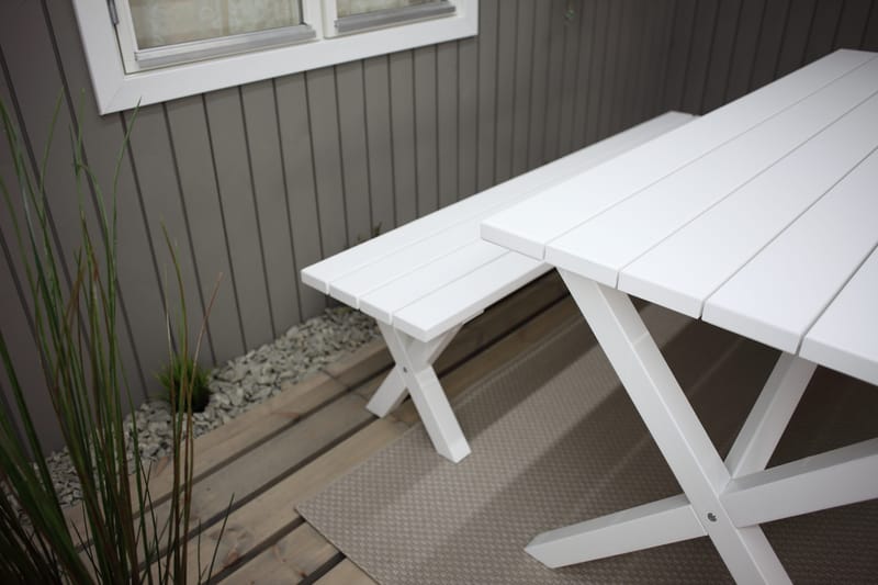 Scottsdale Udendørsbord Rektangulært Hvid 190 cm - Hvid - Havemøbler - Havebord - Spisebord & havebord