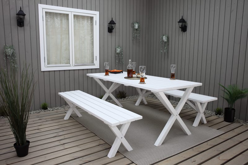 Scottsdale Udendørsbord Rektangulært Hvid 190 cm - Hvid - Havemøbler - Havebord - Spisebord & havebord