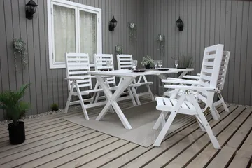 Scottsdale Udendørsbord Rektangulært Hvid 190 cm - Hvid - Havemøbler - Havebord - Spisebord & havebord
