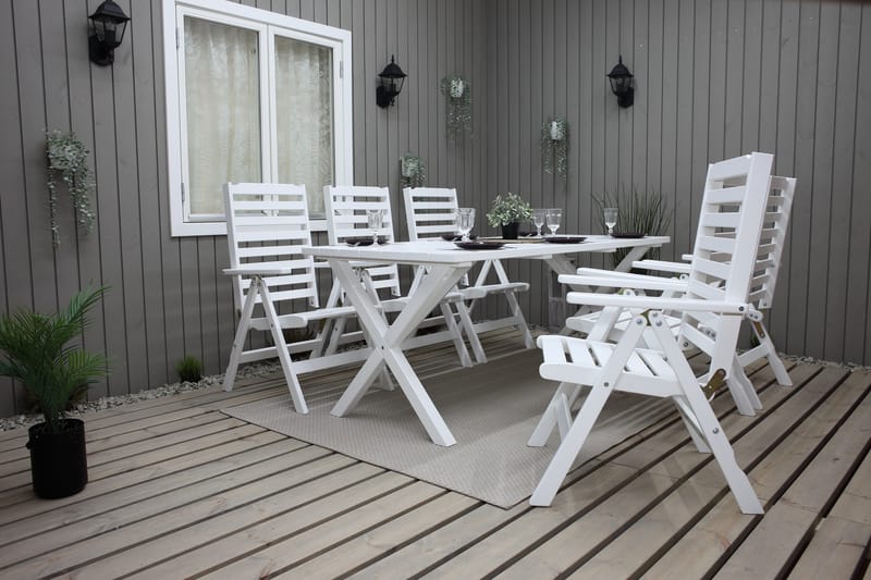 Scottsdale Udendørsbord Rektangulært Hvid 190 cm - Hvid - Havemøbler - Havebord - Spisebord & havebord