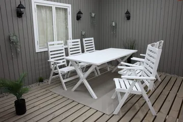 Scottsdale Udendørsbord Rektangulært Hvid 190 cm - Hvid - Havemøbler - Havebord - Spisebord & havebord