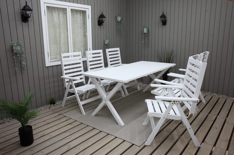 Scottsdale Udendørsbord Rektangulært Hvid 190 cm - Hvid - Havemøbler - Havebord - Spisebord & havebord