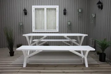 Scottsdale Udendørsbord Rektangulært Hvid 190 cm - Hvid - Havemøbler - Havebord - Spisebord & havebord