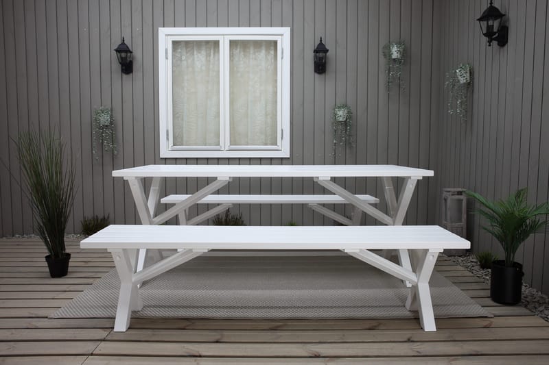 Scottsdale Udendørsbord Rektangulært Hvid 190 cm - Hvid - Havemøbler - Havebord - Spisebord & havebord