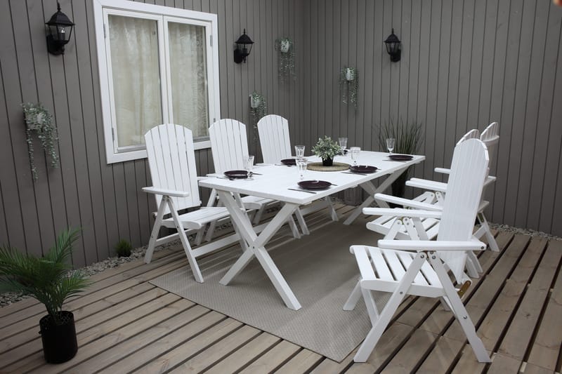 Scottsdale Udendørsbord Rektangulært Hvid 190 cm - Hvid - Havemøbler - Havebord - Spisebord & havebord