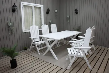 Scottsdale Udendørsbord Rektangulært Hvid 190 cm - Hvid - Havemøbler - Havebord - Spisebord & havebord