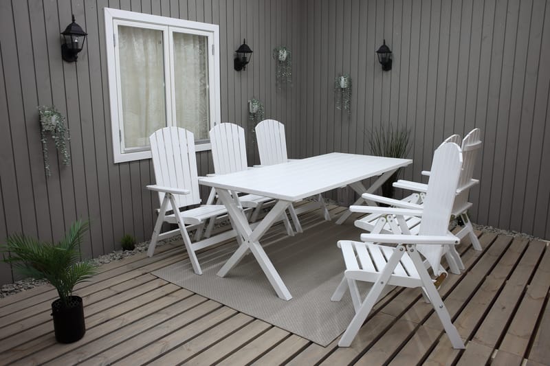 Scottsdale Udendørsbord Rektangulært Hvid 190 cm - Hvid - Havemøbler - Havebord - Spisebord & havebord