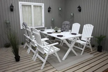 Scottsdale Udendørsbord Rektangulært Hvid 190 cm - Hvid - Havemøbler - Havebord - Spisebord & havebord