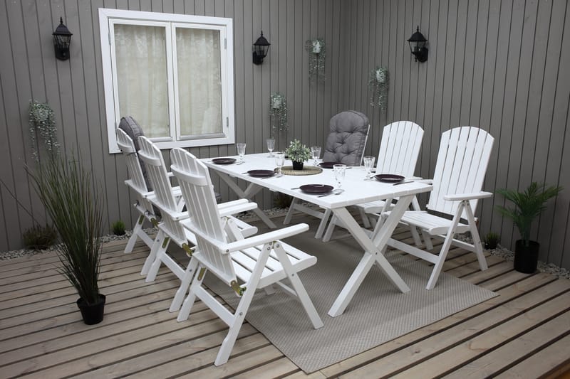 Scottsdale Udendørsbord Rektangulært Hvid 190 cm - Hvid - Havemøbler - Havebord - Spisebord & havebord