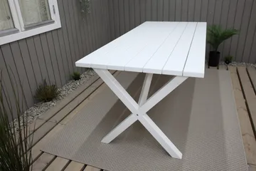Scottsdale Udendørsbord Rektangulært Hvid 190 cm - Hvid - Havemøbler - Havebord - Spisebord & havebord