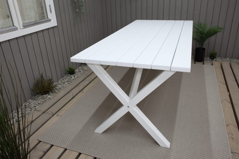 Scottsdale Udendørsbord Rektangulært Hvid 190 cm - Hvid - Havemøbler - Havebord - Spisebord & havebord