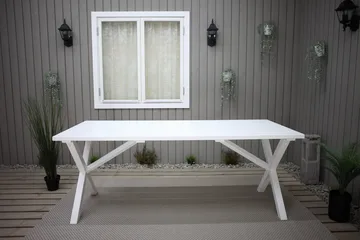 Scottsdale Udendørsbord Rektangulært Hvid 190 cm - Hvid - Havemøbler - Havebord - Spisebord & havebord