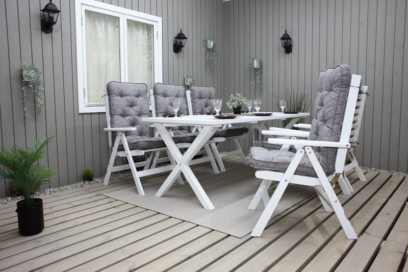 Scottsdale Udendørsbord Rektangulært Hvid 190 cm - Hvid - Havemøbler - Havebord - Spisebord & havebord