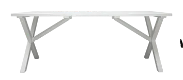 Scottsdale Udendørsbord Rektangulært Hvid 190 cm - Hvid - Havemøbler - Havebord - Spisebord & havebord