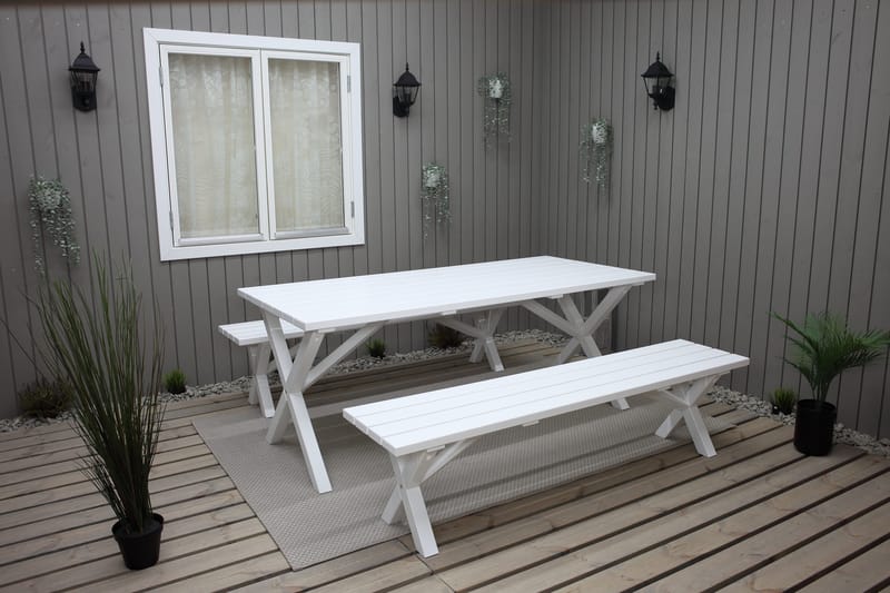 Scottsdale Udendørsbord Rektangulært Hvid 190 cm - Hvid - Havemøbler - Havebord - Spisebord & havebord