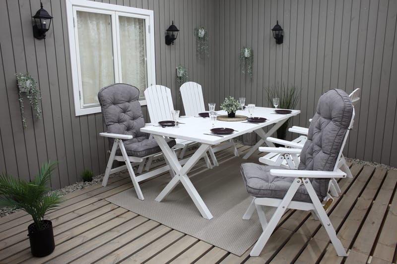 Scottsdale Udendørsbord Rektangulært Hvid 190 cm - Hvid - Havemøbler - Havebord - Spisebord & havebord