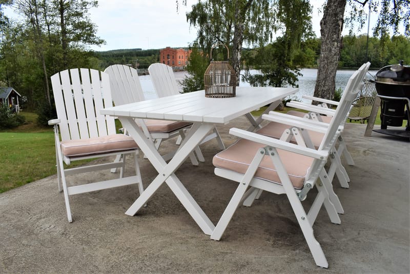 Scottsdale Udendørsbord Rektangulært Hvid 190 cm - Hvid - Havemøbler - Havebord - Spisebord & havebord