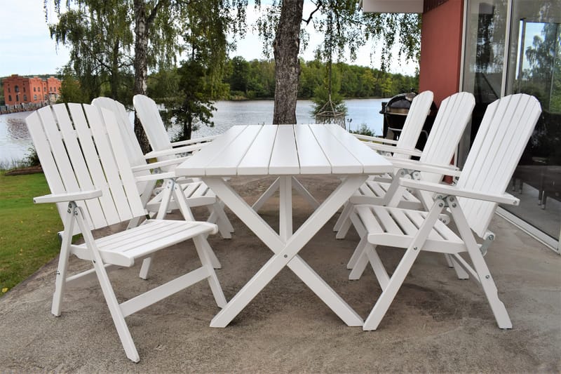Scottsdale Udendørsbord Rektangulært Hvid 190 cm - Hvid - Havemøbler - Havebord - Spisebord & havebord