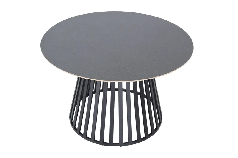 Sensi rundt udendørs spisebord 120 cm i metal - Sort - Havemøbler - Havebord - Spisebord & havebord