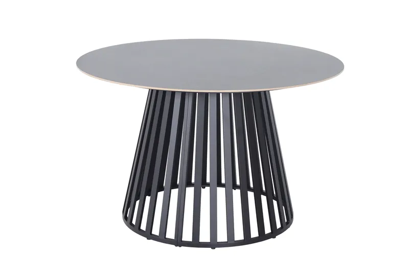 Sensi rundt udendørs spisebord 120 cm i metal, Sort