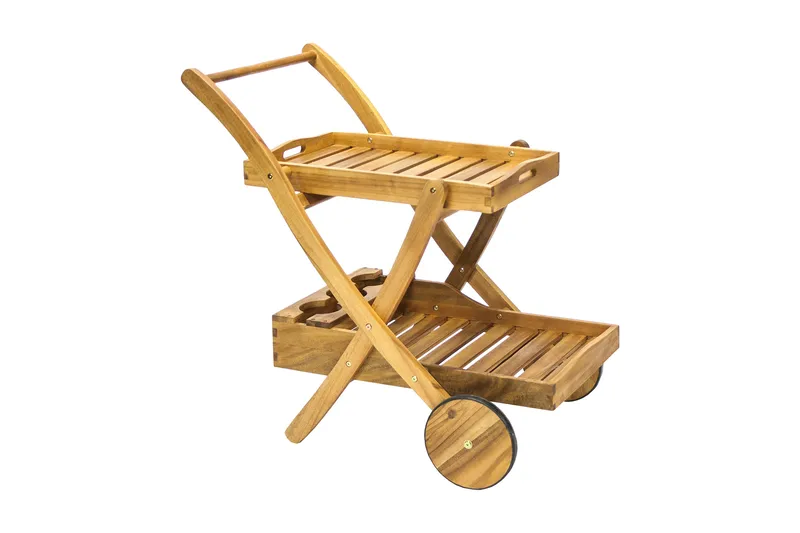 Serveringsevogn FINLAY 84x57xH84cm træ: Akacia