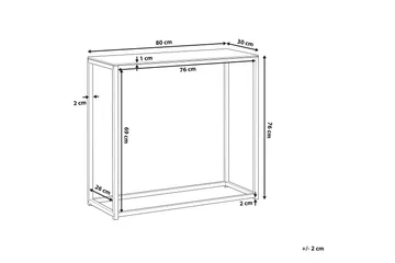 Barreras aflastningsbord Marmoreffekt - Hvid - Havemøbler - Havebord - Sidebord
