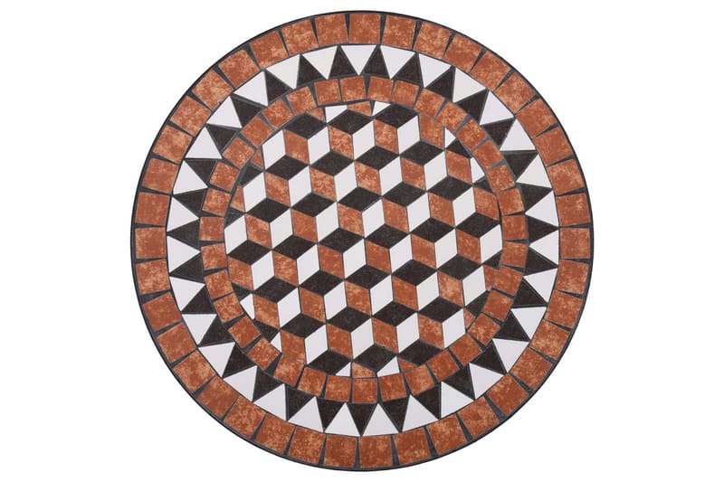Bistrobord Med Mosaikdesign 60 Cm Keramisk Brun - Brun - Havemøbler - Havebord - Sidebord