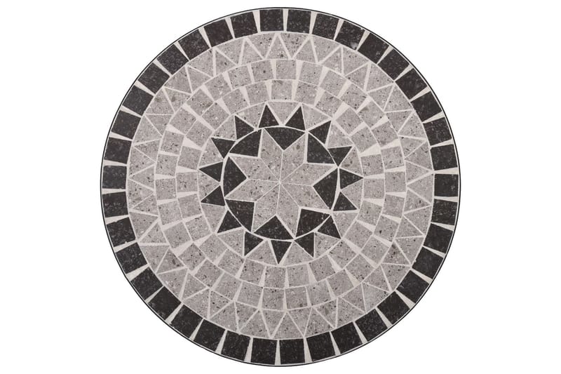 Bistrobord Med Mosaikdesign 61 Cm Keramisk Grå - Grå - Havemøbler - Havebord - Sidebord