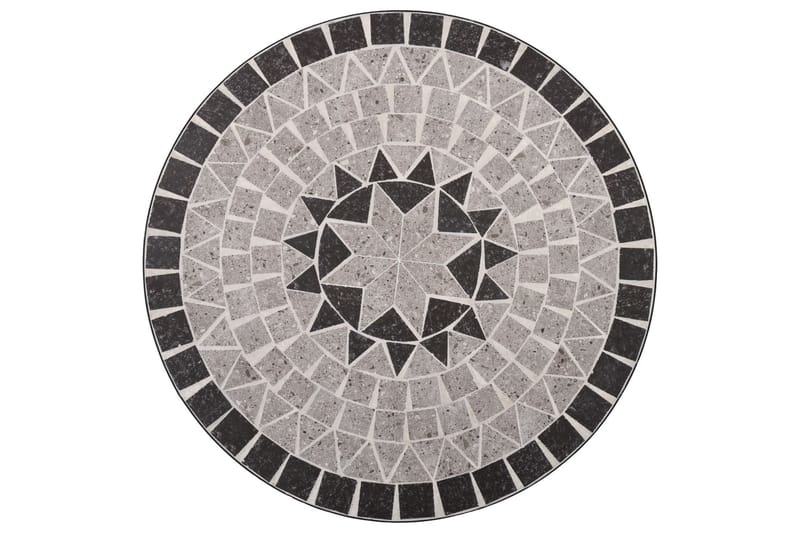 Bistrobord Med Mosaikdesign 61 Cm Keramisk Grå - Grå - Sidebord - Altanborde