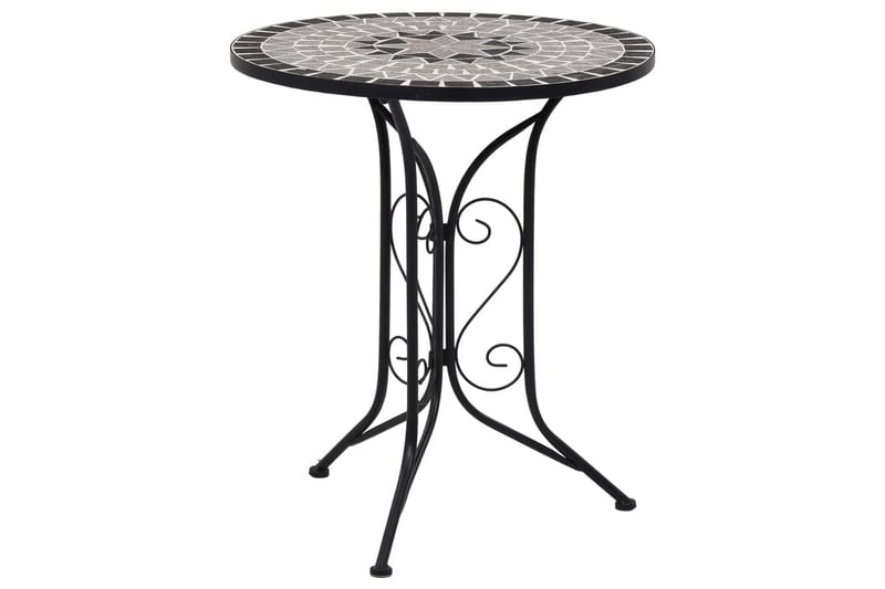 Bistrobord Med Mosaikdesign 61 Cm Keramisk Grå - Grå - Havemøbler - Havebord - Sidebord