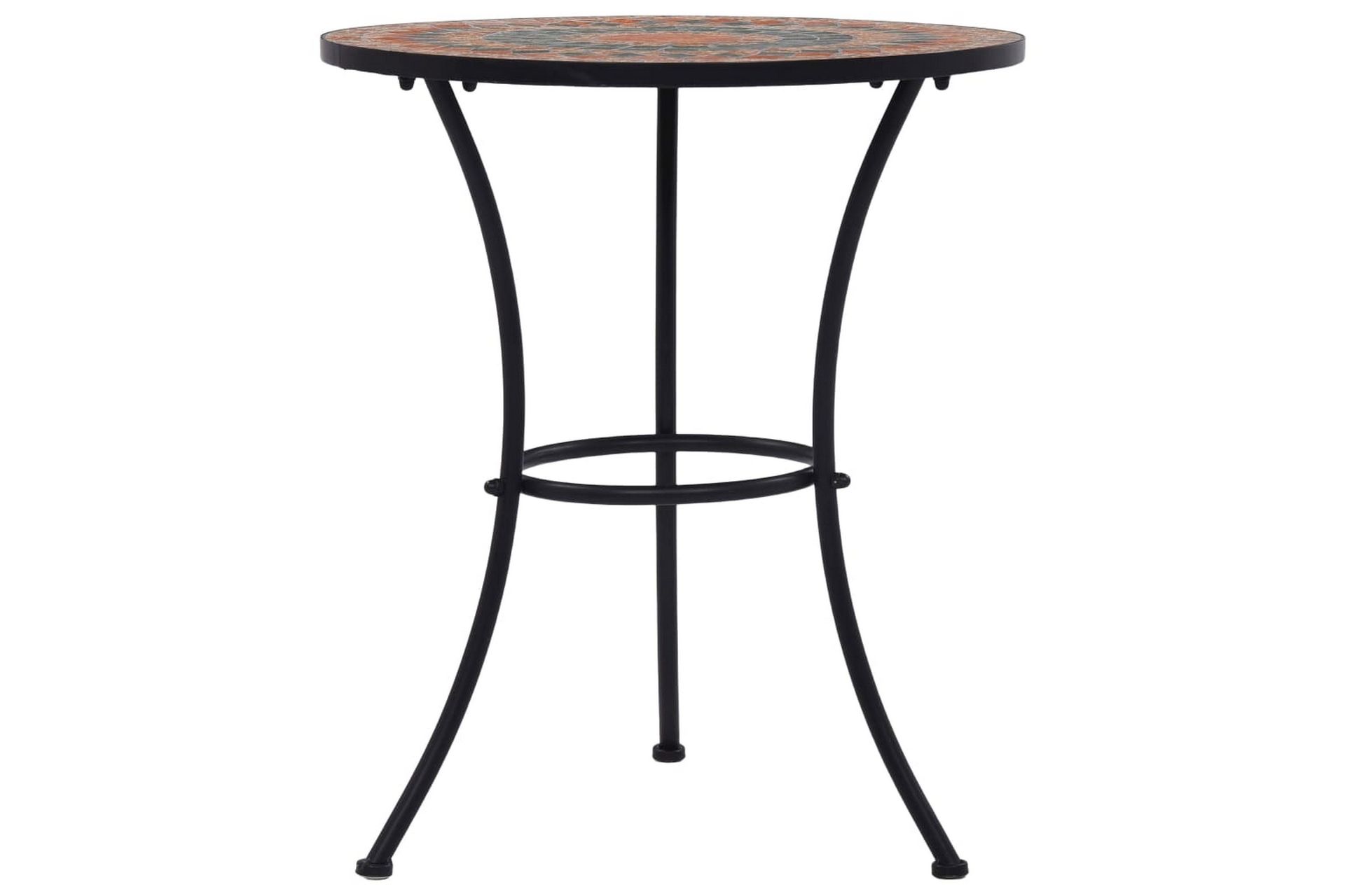 Bistrobord Med Mosaikdesign Keramisk 60 Cm Orange/Grå - Orange - Havemøbler - Havebord - Sidebord