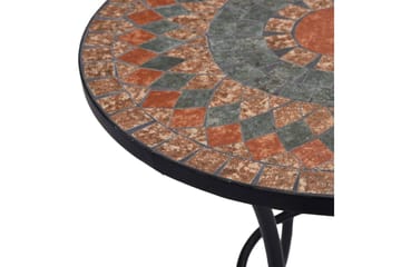 Bistrobord Med Mosaikdesign Keramisk 60 Cm Orange/Grå - Orange - Havemøbler - Havebord - Sidebord