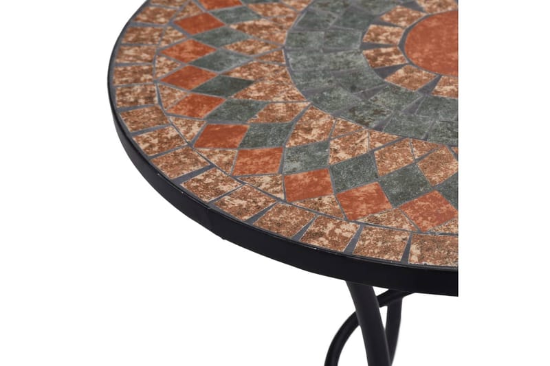 Bistrobord Med Mosaikdesign Keramisk 60 Cm Orange/Grå - Orange - Havemøbler - Havebord - Sidebord