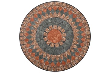 Bistrobord Med Mosaikdesign Keramisk 60 Cm Orange/Grå - Orange - Havemøbler - Havebord - Sidebord