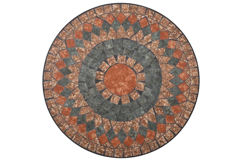 Bistrobord Med Mosaikdesign Keramisk 60 Cm Orange/Grå - Orange - Havemøbler - Havebord - Sidebord