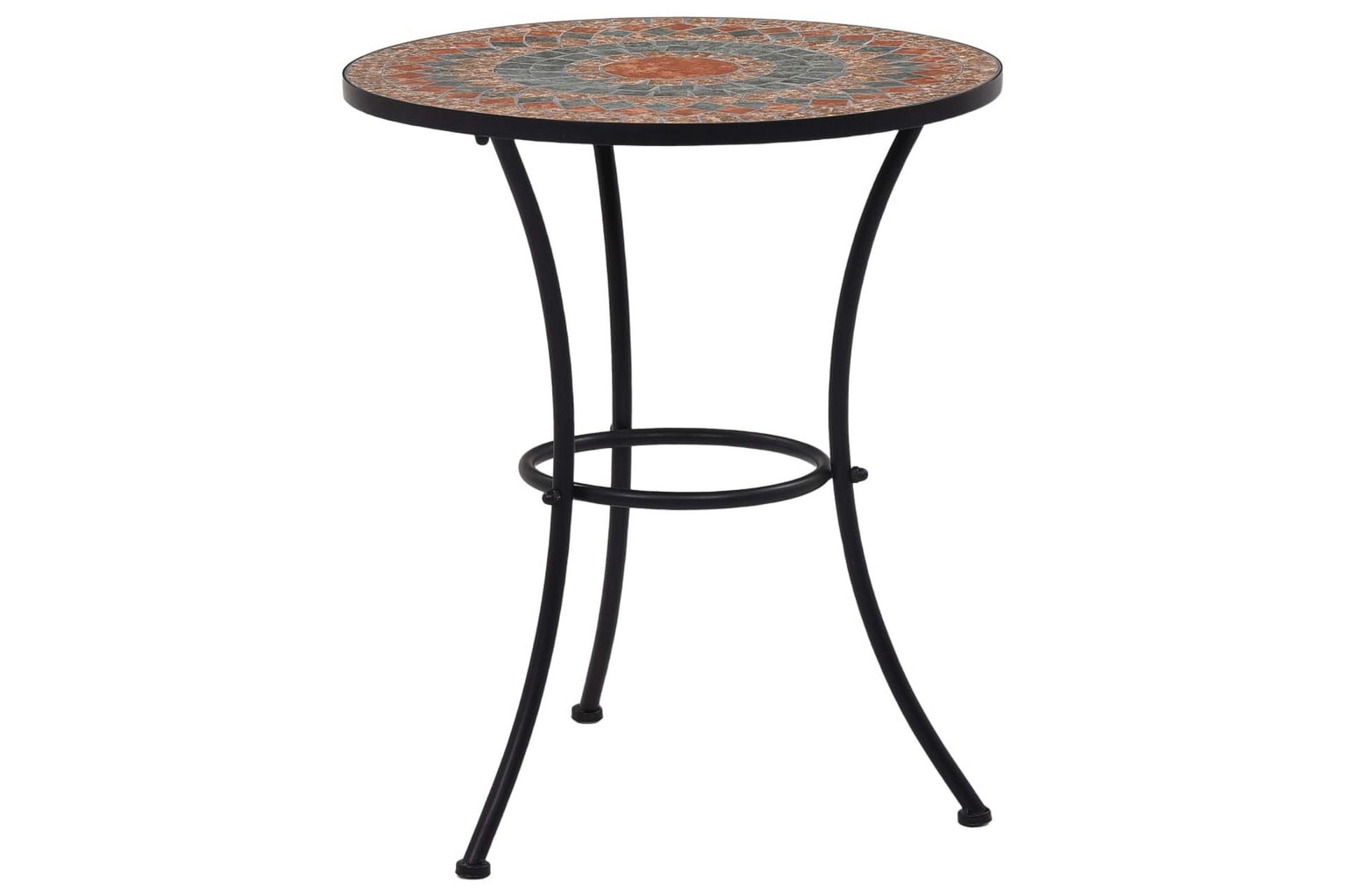 Bistrobord Med Mosaikdesign Keramisk 60 Cm Orange/Grå - Orange - Havemøbler - Havebord - Sidebord