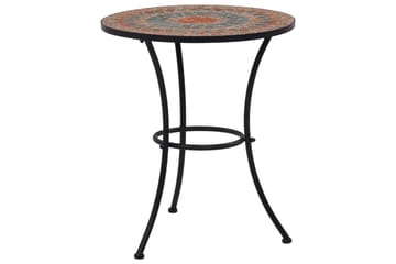 Bistrobord Med Mosaikdesign Keramisk 60 Cm Orange/Grå - Orange - Havemøbler - Havebord - Sidebord