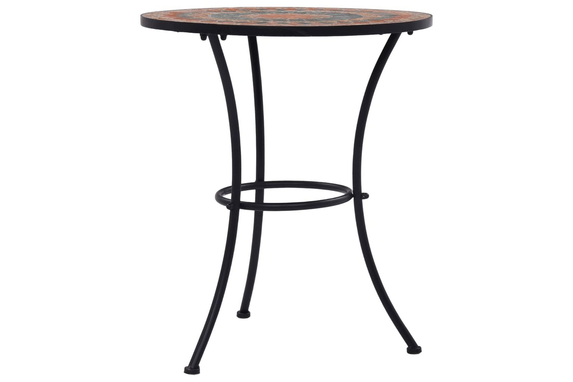 Bistrobord Med Mosaikdesign Keramisk 60 Cm Orange/Grå - Orange - Havemøbler - Havebord - Sidebord