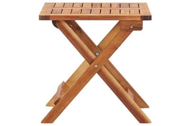 Foldbart Havebord 40x40x40 cm Massivt Akacietræ - Brun - Havemøbler - Havebord - Sidebord