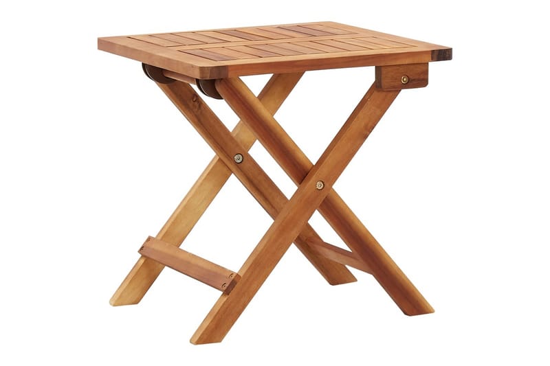 Foldbart Havebord 40x40x40 cm Massivt Akacietræ - Brun - Havemøbler - Havebord - Sidebord