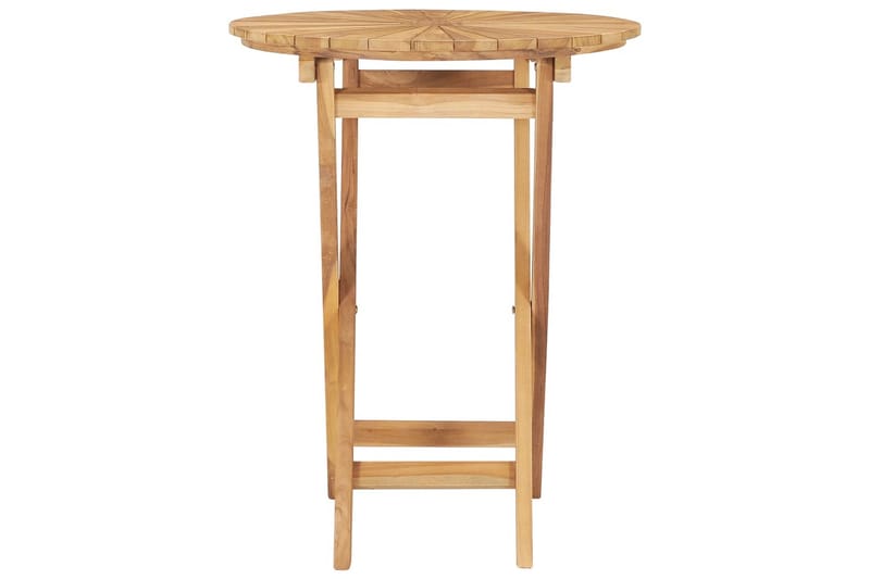 Foldbart Havebord 60 cm Massivt Teaktræ - Havemøbler - Havebord - Sidebord