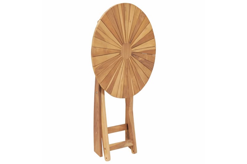 Foldbart Havebord 60 cm Massivt Teaktræ - Havemøbler - Havebord - Sidebord