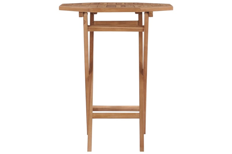 Foldbart Havebord 60x60x75 cm Massivt Teaktræ - Brun - Havemøbler - Havebord - Sidebord