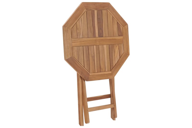Foldbart Havebord 60x60x75 cm Massivt Teaktræ - Brun - Havemøbler - Havebord - Sidebord