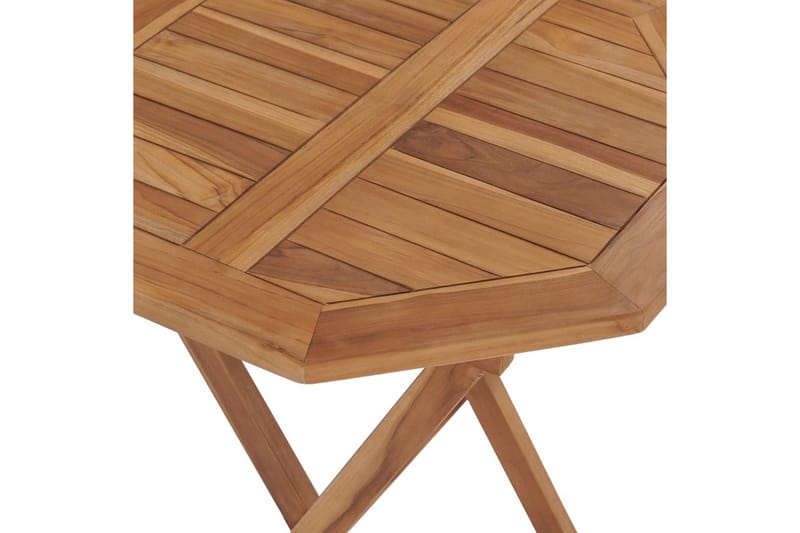 Foldbart Havebord 60x60x75 cm Massivt Teaktræ - Brun - Havemøbler - Havebord - Sidebord