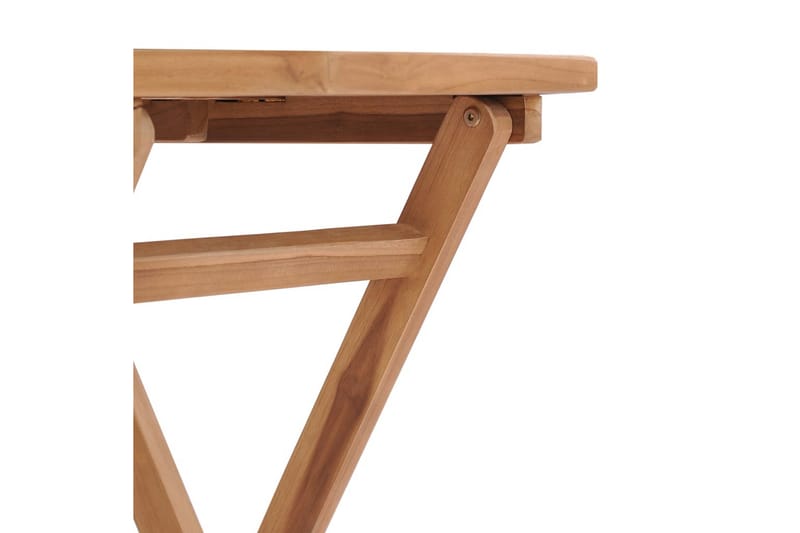 Foldbart Havebord 60x60x75 cm Massivt Teaktræ - Brun - Havemøbler - Havebord - Sidebord