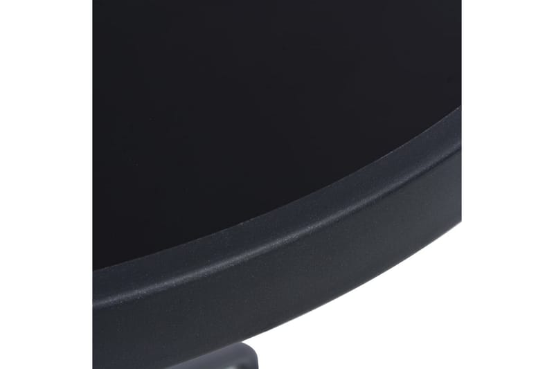 Havebord 80 cm Stål Og Glas Sort - Sort - Havemøbler - Havebord - Sidebord