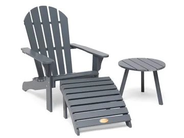 Hillerstorp Tennessee rundt sidebord og blomster-udebord til udendørs 50 cm træ - Grå - Havemøbler - Havebord - Sidebord