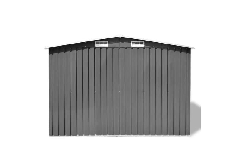 opbevaringsskur til haven i grå metal 257 x 205 x 178 cm - Havemøbler - Havebord - Sidebord