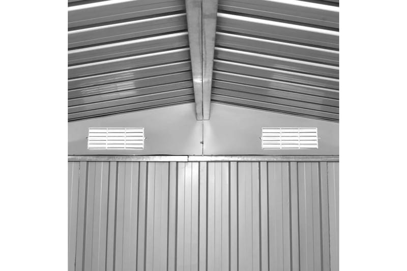 opbevaringsskur til haven i grå metal 257 x 205 x 178 cm - Havemøbler - Havebord - Sidebord